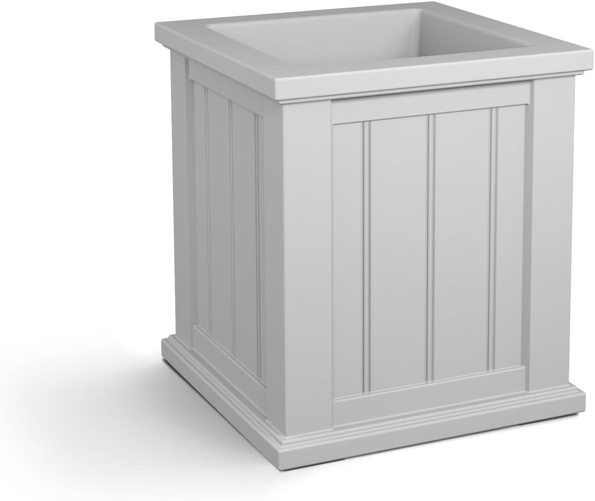 Mayne Cape Cod 14in Self-Watering Square Planter, Black | Self-watering, All season, Fade resistant, Double-wall design, 15-year warranty