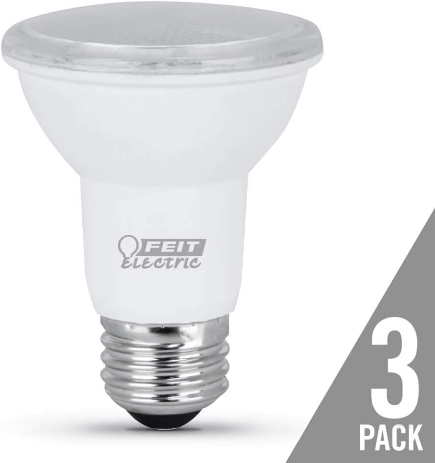 Feit Electric PAR20 LED Light Bulb, 50W Equivalent, Non-Dimmable, 5000K Daylight White, E26 Base, 500 Lumen, Indoor/Outdoor Recessed Light Bulb