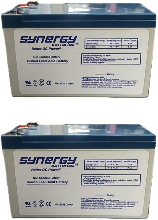 12 Volt 9.0 AmpH SLA Replacement Batteries Compatible with Razor MX350 Dirt Rocket 28% Longer Run Time Than the Original