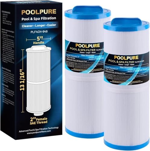 POOLPURE 4CH-949 SPA Filter Replaces Pleatco PWW50L 1PACK