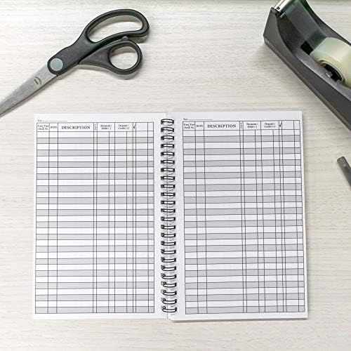 Side Spiral Bound Slate Gray Checkbook/Transaction Register