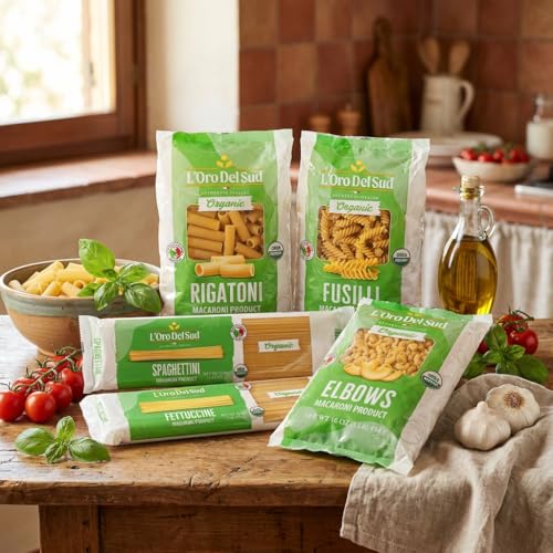 L'Oro Del Sud Organic Farfalle Pasta, Italian Durum Wheat, (16 oz x 4 Pack)