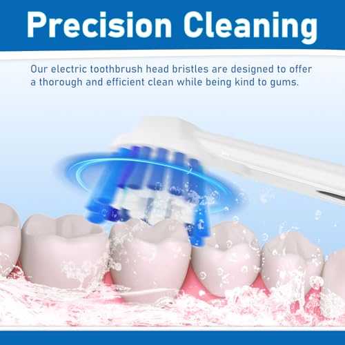 Replacement Toothbrush Heads Compatible with Oral B Braun | Professional 4Pack Electric Toothbrush Replacement Brush Heads for Oral-B Pro Precision Clean and More,Soft Dupont Bristles