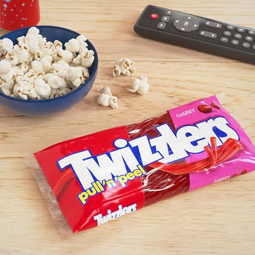 Twizzlers, Pull 'N' Peel Cherry Flavored Licorice Style, Chewy Candy Bag, 14 Ounce
