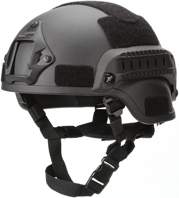 Airsoft MICH 2000 ACH Tactical Helmet with Clear Visor NVG Mount and Side Rail
