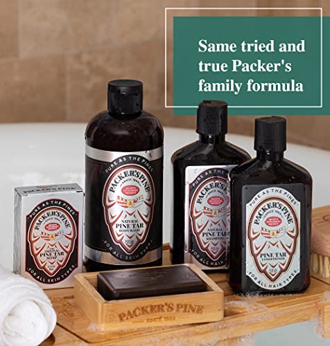 Packer's Pine Tar Shampoo for Men | Soothing Cleanser for Dry, Itchy & Flaky Scalp | Helps Dandruff, Psoriasis & Seborrheic Dermatitis | USA Made, Paraben & Sulfate Free (Pack of 1)