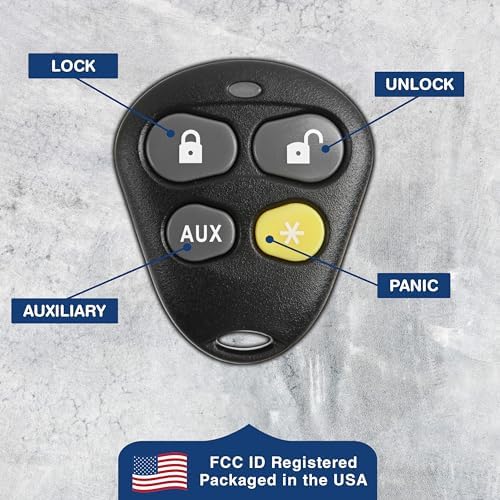 KeylessOption Keyless Entry Remote Starter Car Key Fob Alarm for Aftermarket Viper Automate EZSDEI474V 474V