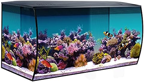 Fluval Flex 32.5 Marine Salt Water Aquarium Kit - Fish Tank for Fish, Coral & More - Comes with LED Lights