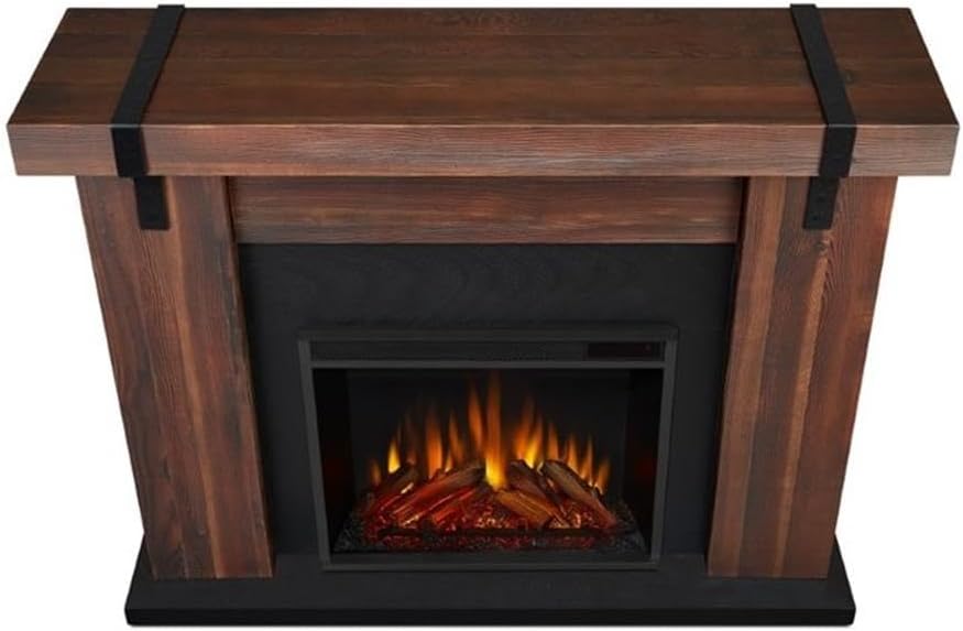 Aspen 49" Electric Fireplace in Chestnut Barnwood by Real Flame