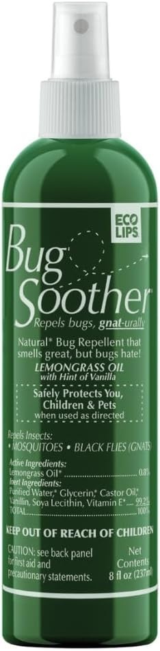 Bug Soother Natural Insect Repellent Spray, DEET-Free 8 oz. (2 Count) | Plant Based | Repels Mosquitos, Gnats & No See'ums | Family Safe | Made in the USA