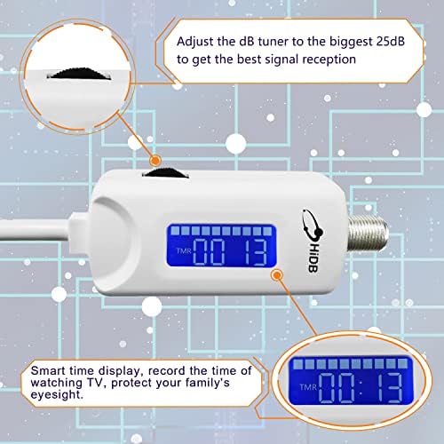 TV Antenna Amplifier Signal Booster, 25dBi High Gain TV Antenna Booster