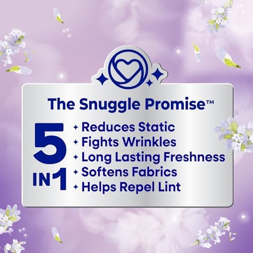 Snuggle Dryer Sheets, Blue Sparkle , 230 Count | Long-Lasting Fresh Scent, Reduces Static and Wrinkles, Repels Pet Hair and Lint, HE Dryer Compatible