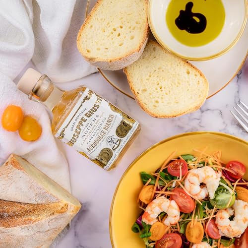 Giusti White Balsamic Vinegar Dressing – Condiment for Cooking and Finishing Dishes such as Salads, Vegetables, or Fish. Made in Italy with Balsamic Vinegar of Modena – 8.45 fl oz (250 ml) - Pack of 1