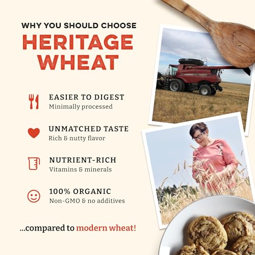 Sunrise Flour Mill Heritage Organic White Flour | USDA Organic All Purpose Flour Unbleached - Non-GMO, Kosher, Grown Without Glyphosate