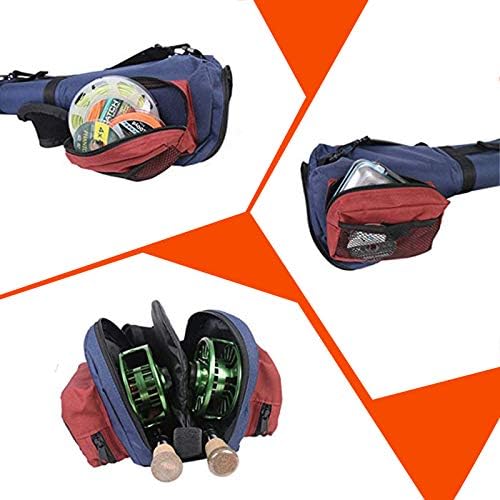 M MAXIMUMCATCH Maxcatch Fly Fishing Rod Case with Reel Pouch, Complete Rod Protection Bag, Single and Dual Rod Tube with Shoulder Strap