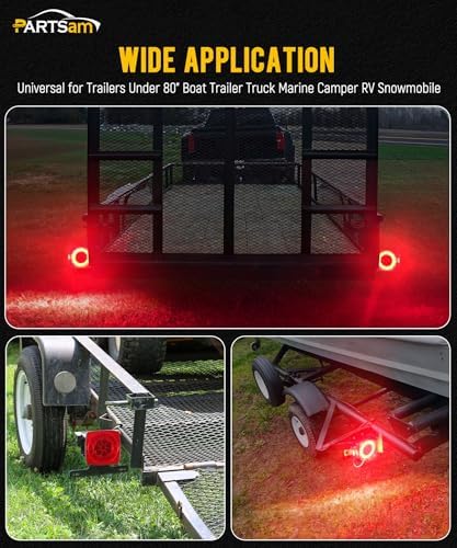 Partsam Led Submersible Trailer Tail Lights Kit