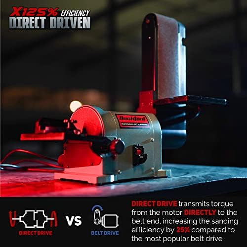 BUCKTOOL Bench Belt Disc Sander for Woodworking, 4x36" Belt, 6" Disc, 5A | Bench Sander with 3/4HP Direct Drive, 2161FPM, 3450RPM