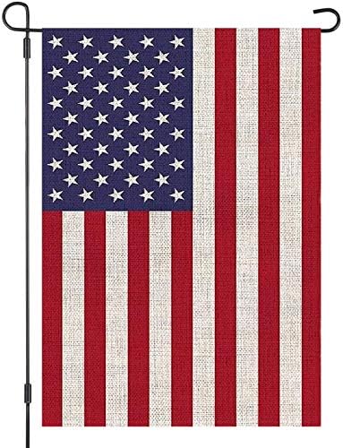 American Garden Flag USA Independent Day 4th of July Celebrate Burlap Double Sided Outdoor Yard Decorations 12.5 x 18 Inch