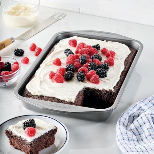 Circulon 51133 total Nonstick Baking Pan/ Nonstick Cake Pan, Rectangle - 9" x 13", Gray