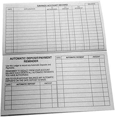 50 Page Checkbook Registers Standard Check Register Bank Transaction Register with 2026 2027 2028 Calendars, Set of 3