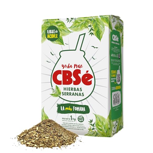 CBSe Hierbas Serranas – Loose Leaf Yerba Mate Tea with Mountain Herbs, Naturally Caffeinated, Gluten-Free, 1 kg (2.2 lbs)