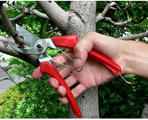 ARS 120DX 8-Inch Precision Pocket Secateur Heavy Duty Pruner Red