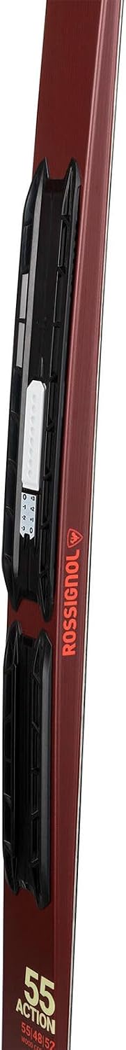 Rossignol Junior Evo Action 55 AR Lightweight Stable Beginner Nordic Touring Snow Skis with Kid's Nordic Bindings Step in