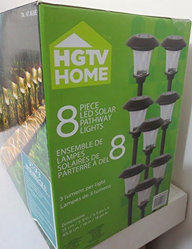 HGTV Solar LED Pathway Lights - 8 Pack