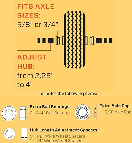 Marathon Industries 00210 Universal Fit, Flat Free, Hand Truck/All Purpose Utility Tire