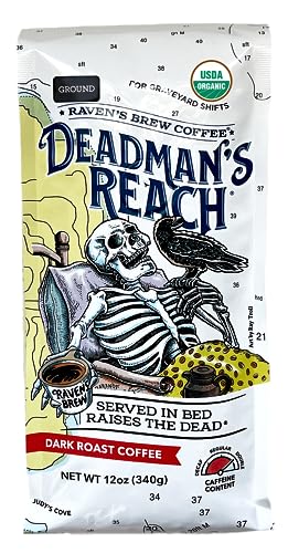 Raven's Brew Coffee Three Peckered Billy Goat, 12 Ounce - Dark Roast - Full Body with a Long Sweet Finish (Organic Ground, 12 oz)