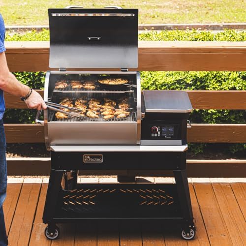 recteq Patio Legend 600 Pellet Smoker Grill with WiFi & App Connectivity, Outdoor Smokers Grills, Wood Pellet Grill, Temp Range 180° to 700+°