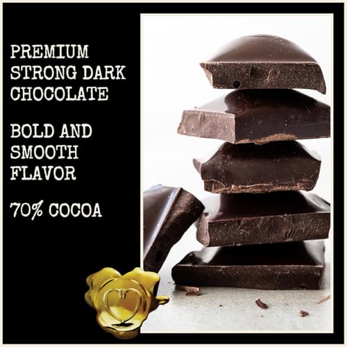 Chocolove Strong Dark Chocolate Bars | 70% Cocoa | Strong & Smooth Premium Dark Chocolate | Rainforest Alliance Certified, Non-GMO