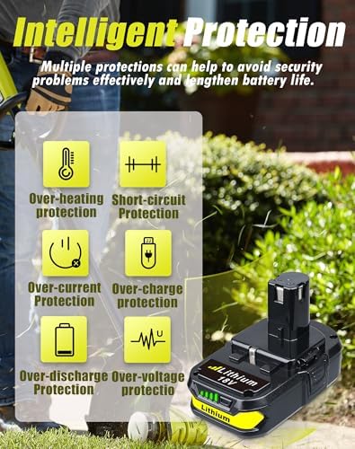 VANTTECH 2Packs P102 18V 3.6Ah Battery Replacement for Ryobi 18V Lithium Ion Battery RBL1805 P108 P103 P105 P107 P109 P104 Compatible with Ryobi
