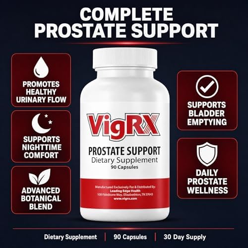 VigRX Prostate Support Supplement for Men - Advanced Saw Palmetto & Herbal Blend - Supports Healthy Urinary Flow