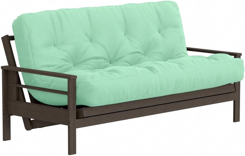 Royal Sleep Products by The Futon Factory 12 inch Foam Futon Mattress - Solid Black Fabric - Full Size - CertiPUR Certified Foams - Made in USA - (Frame not Included)
