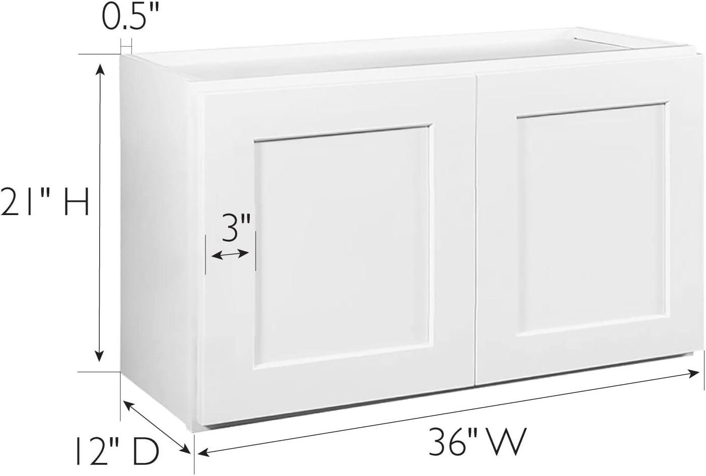 Design House Brookings Kitchen Bridge Wall Cabinet, 30", White | Wall Mount, Contemporary/Modern, Wood, Kitchen, 561639