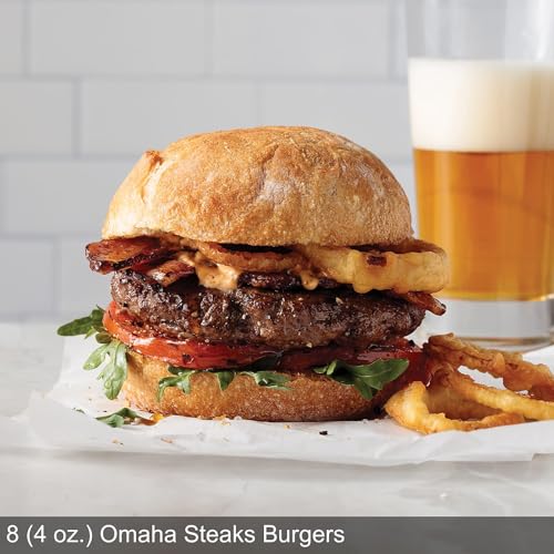 Omaha Steaks Freezer Filler Grilling Gift, 25 Items | 4 top sirloin filets, 4 chicken breasts, 8 classic burgers, 4 jumbo franks, 4 tartlets