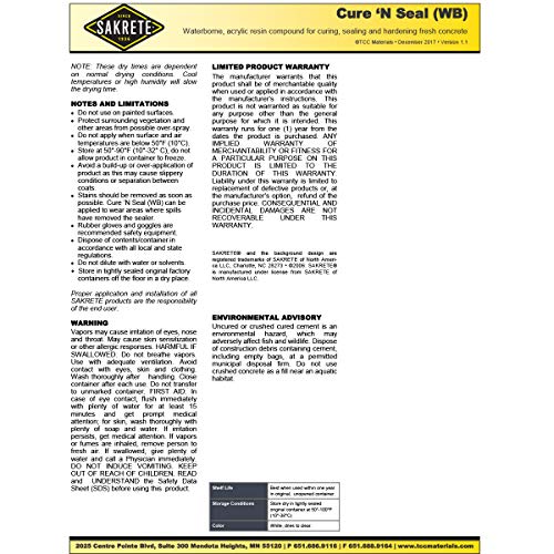 SAKRETE Cure 'N Seal WB (5 Gallon Pail)