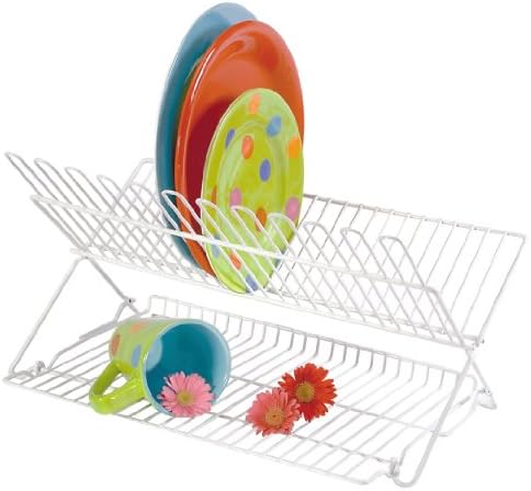 Better Houseware Large Folding Dish Drying Rack Space-Saving Dish Rack for Kitchen Counter Versatile Dish Racks Folding Design for Extra Drying Space