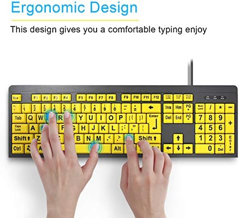BOOGIIO Large Print Computer Keyboard