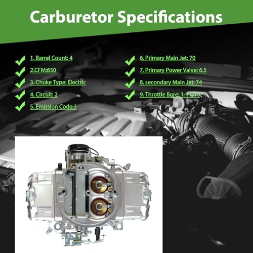 BR-67255 Carburetor 4150 Model 650 CFM 4 Barrel For Holley Quick Fuel Brawler Double-Pumper Carburetor Mechanical Secondary Electric Choke