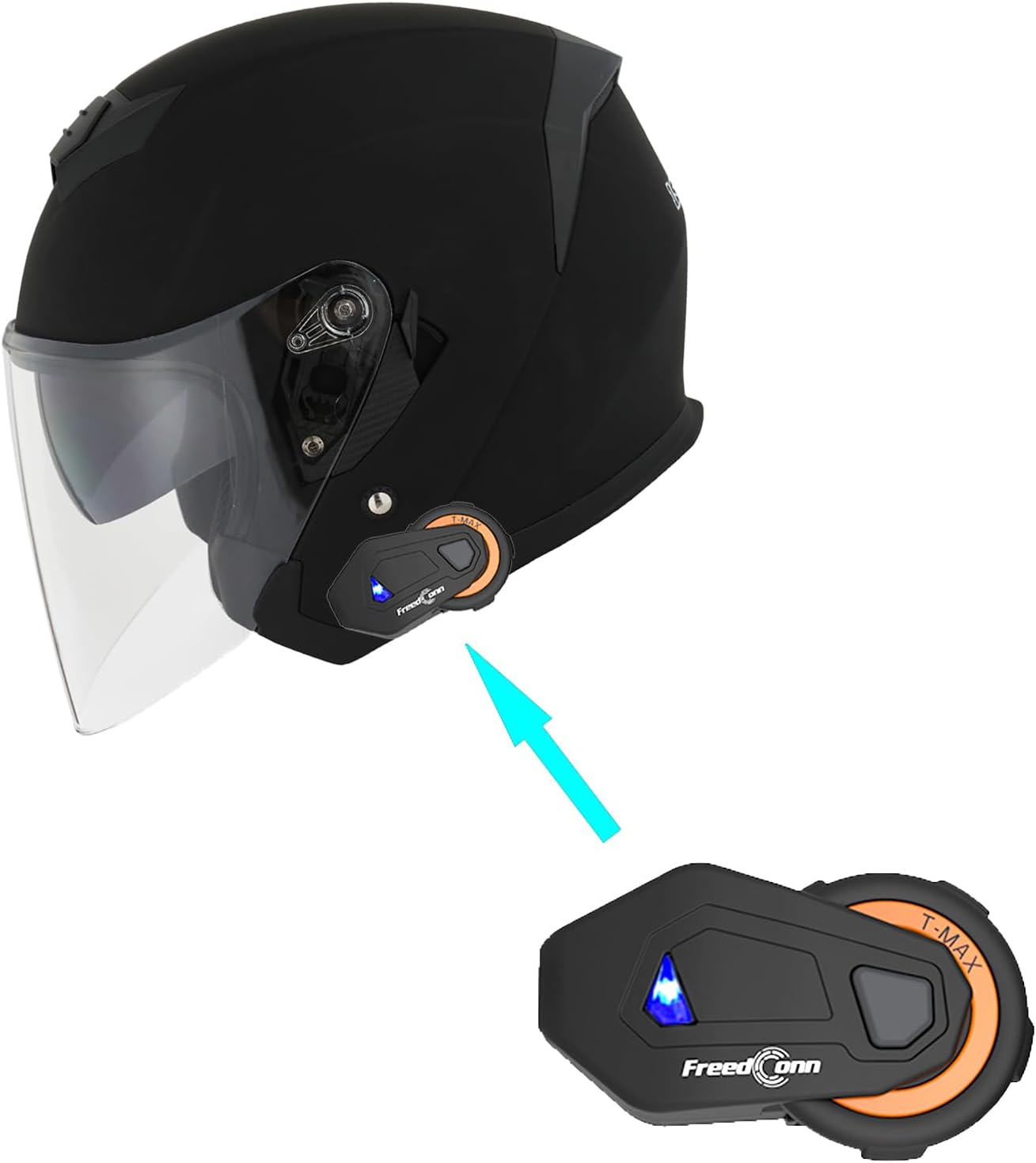 1Storm Motorcycle Open Face Helmet Scooter Classical Knight Bike Dual Lens/Sun Visor: HJK526