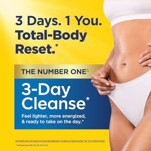 Renew Life 3 Day Cleanse | Total Body Reset | With Milk Thistle & Turmeric for Liver Health | Advanced Herbal Formula | Dairy, Soy