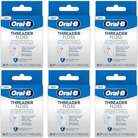 Oral-B Glide Threader Floss, 30-Count (Pack of 6)