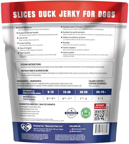 Beloved Pets Dog Treats Chicken Jerky 1.5 lb – Dog Food & High Protein Chews for Large