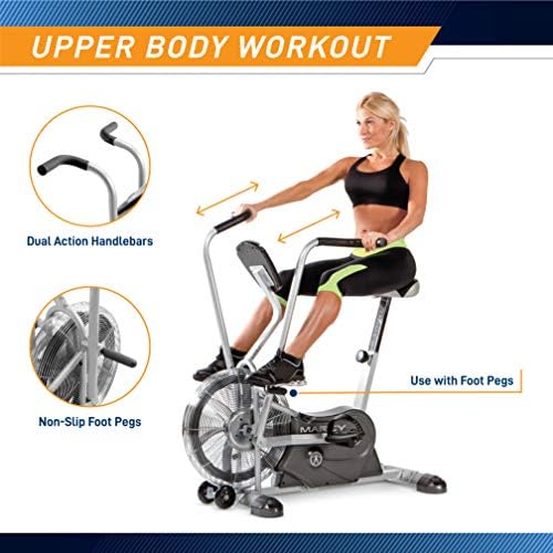 Marcy Air-Resistance Exercise Fan Bike With Dual Action Handlebars