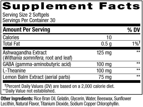 OLLY Ultra Strength Stress Softgels, Stress and Mood Support* - 60 Count