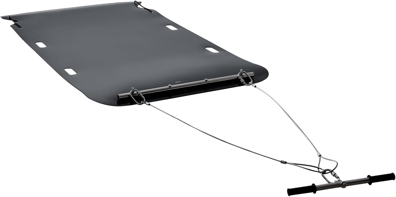 VEVOR Yard Drag Sled, 90 x 46 in, 1500lbs Heavy Duty Utility Sled, HDPE Drag Glider with Ropes & Pull Cables