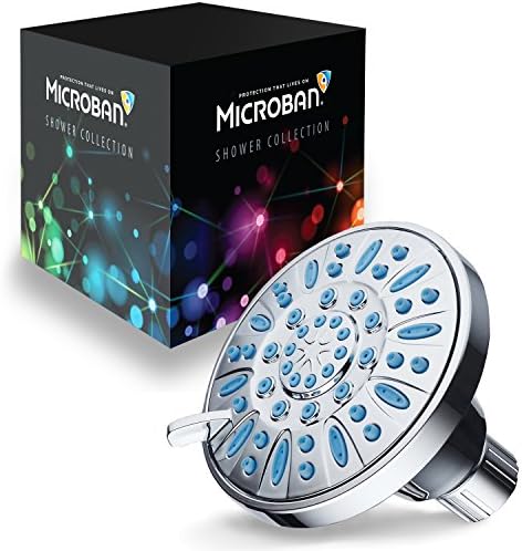 AquaDance Antimicrobial/Anti-Clog High-Pressure 6-setting Shower Head, Microban Nozzle Protection from Growth of Mold