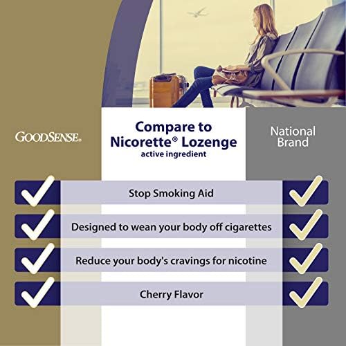 GoodSense Nicotine Polacrilex Lozenges 2 mg, Cherry Flavor, 108 Count